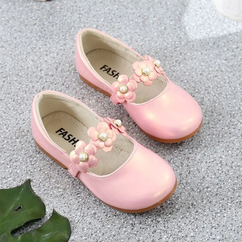 

Новое поступление, модная повседневная обувь принцессы на плоской подошве для девочек, весенне-осенняя детская школьная кожаная обувь для выступлений ​