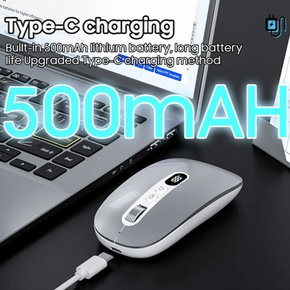 M191-Pro AI Mouse Wireless Bluetooth Dual-Mode Voice Typing Translation Rechargeable Intelligent Mouse with Screen Pc Accessory