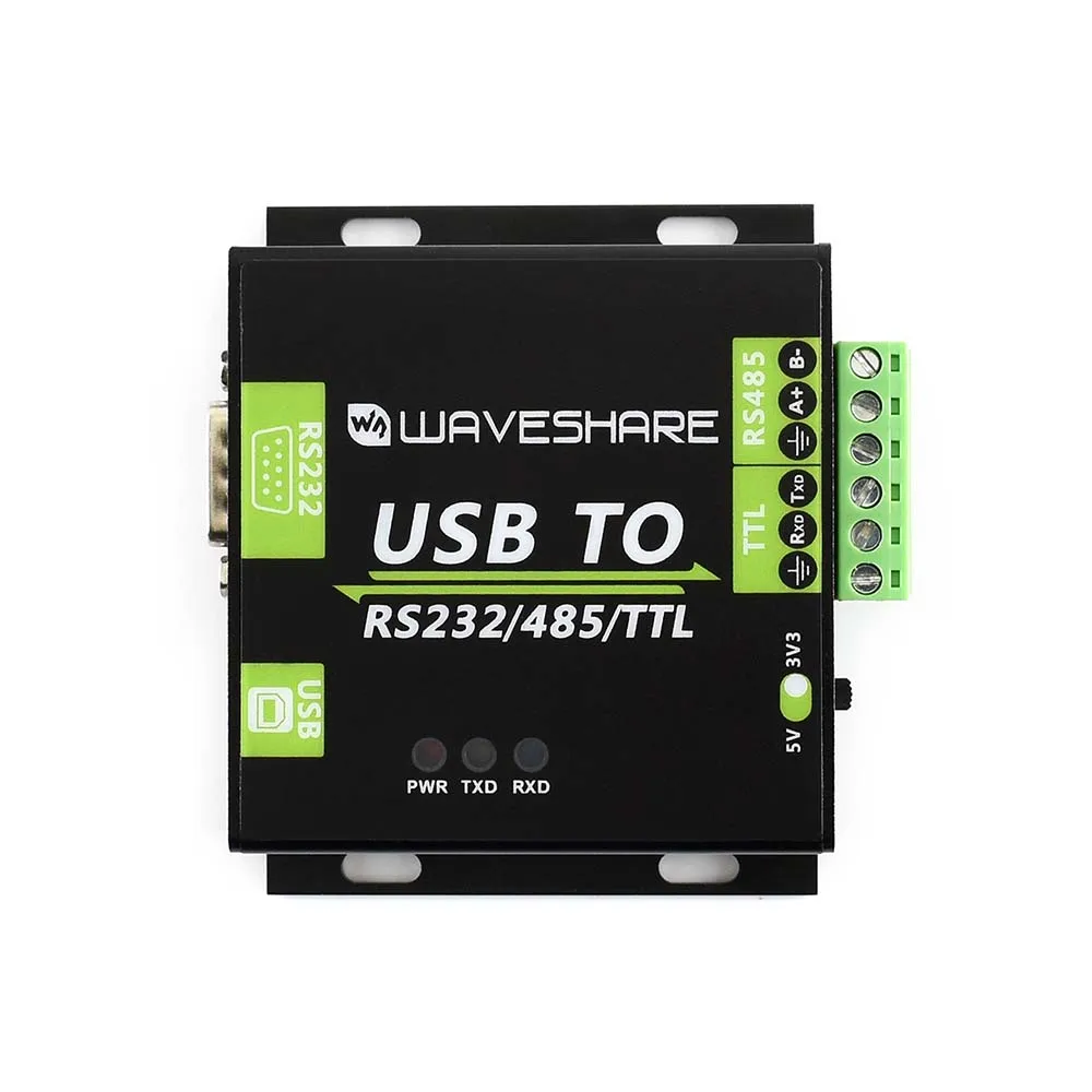Konwerter USB na RS232/485/TTL Waveshare z wbudowanym FT232RL, przemysłowy konwerter USB na RS232, obsługa Android Windows 11/10/8 — zdjęcie produktu 7