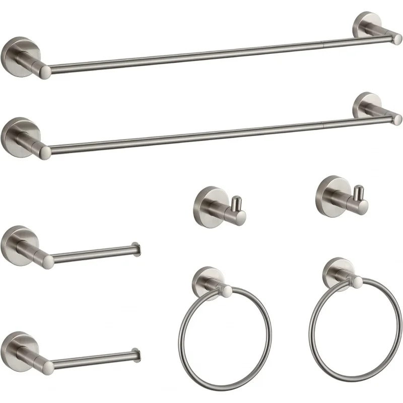 

Stainless Steel Towel & Bath Towel Holder Wall-Mounted Rustproof Durable Space-Saving for Home Hotel Bathroom Kitchen