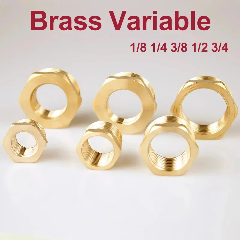 

Brass Adapter Coupler 1/8 1/4 3/8 1/2 3/4 Female To Male Threaded Hex Bushing Reducer Copper Pipe Fitting Water Gas Connector