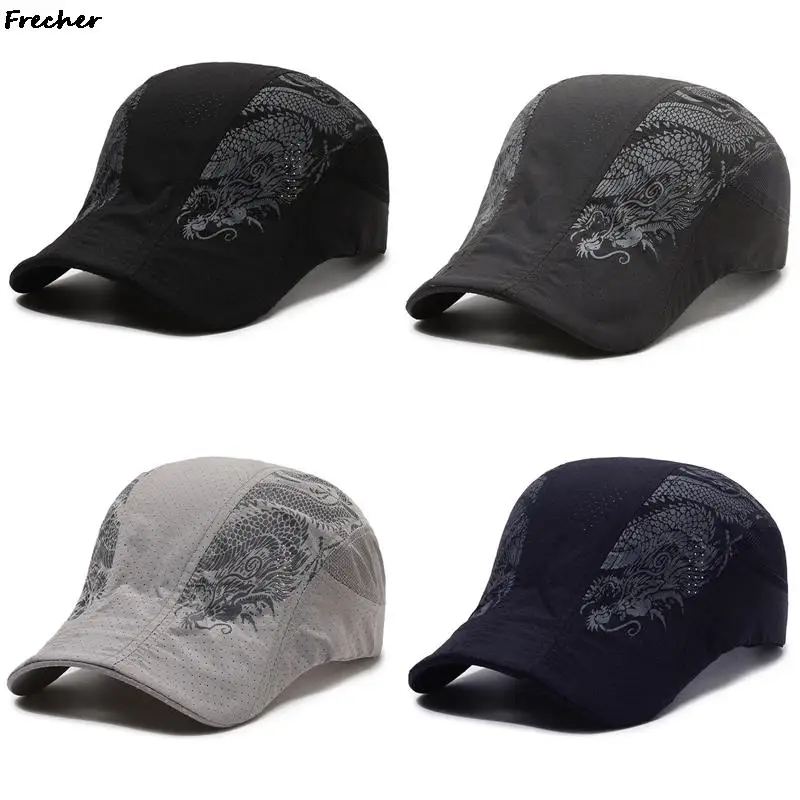 Summer Sports Caps Quick-Drying Patchwork Working Hat Cycling Fishing Painter Cap Men Women Breathable Mesh Sunhat Berets Visors