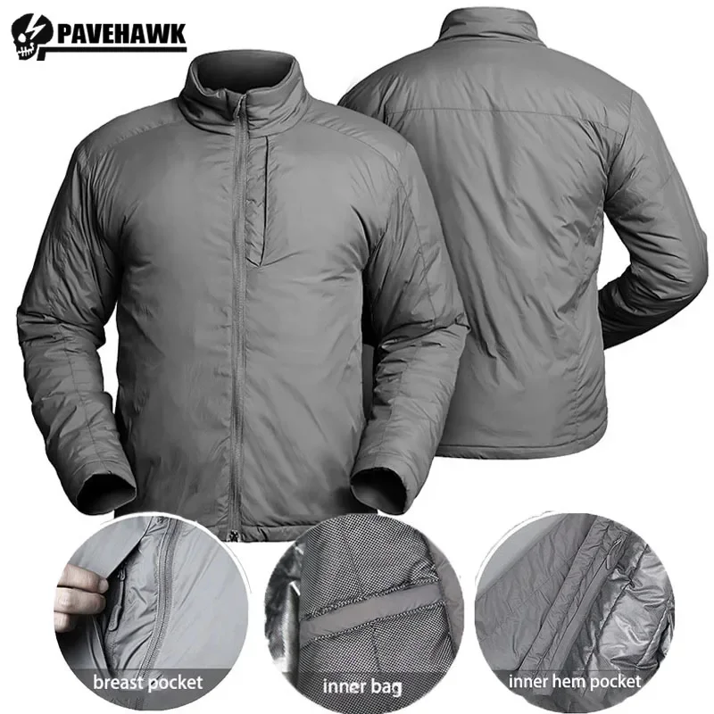 Tragbare warme Windschutz-Baumwolljacke für Herren, Camping, Wandern, Outdoor, wasserdicht, Kampfmäntel, mehrere Taschen, taktische Parkas