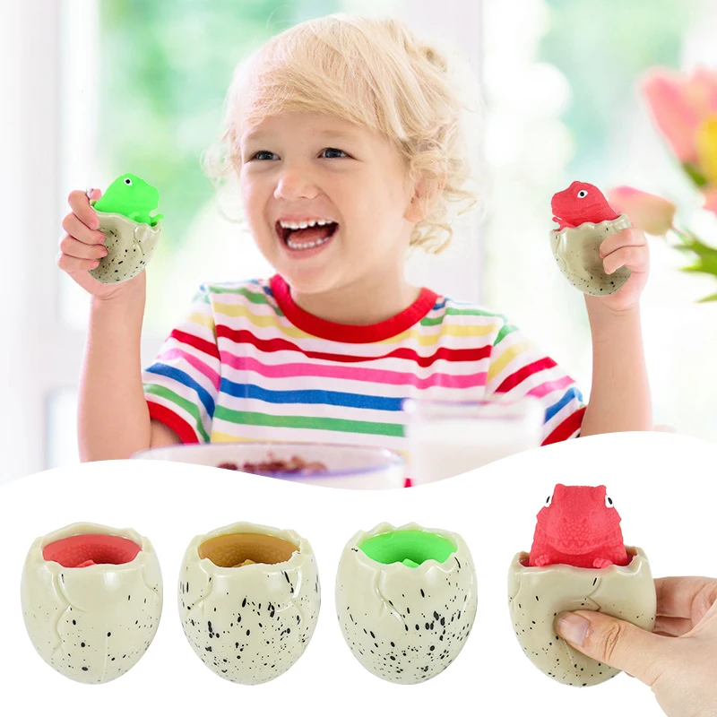 3/1pcs Funny Pop Up Dinosaur Egg Baby Squeeze Toys Sensory Stress Relief Fidget Toys Kids Birthday Party Gift Bag Pinata Fillers