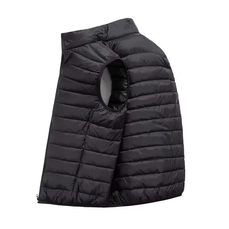 Men' Sleeveless Vest Jackets Winter Fashion Male Cotton-Padded Vest Coats Men Stand Collar Warm Waistcoats Clothing