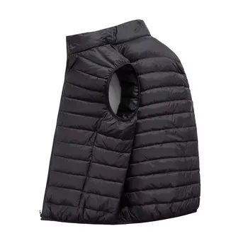 Men' Sleeveless Vest Jackets Winter Fashion Male Cotton-Padded Vest Coats Men Stand…