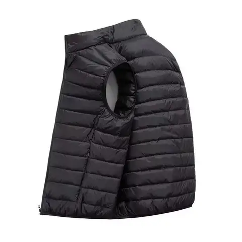 Men' Sleeveless Vest Jackets Winter Fashion Male Cotton-Padded Vest Coats Men Stand Collar Warm Waistcoats Clothing