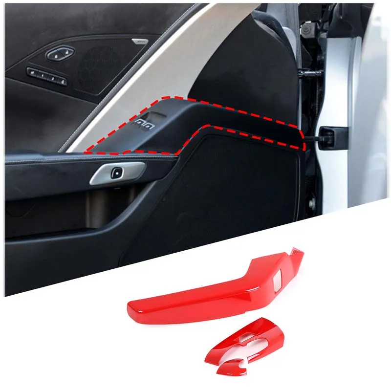 

3 шт. ABS углеродное волокно для 2014-2019 Chevrolet Corvette C7 автомобильный Стайлинг стекло переключатель рамка наклейка аксессуары для салона автомобиля