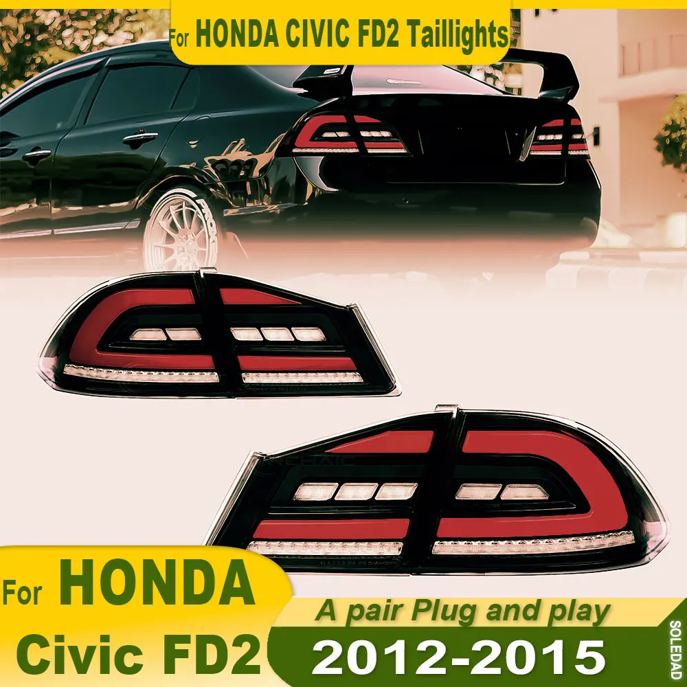 

Задний фонарь для Honda Civic FD2 2012-2015, светодиодный проектор, дневные ходовые огни, автоаксессуары