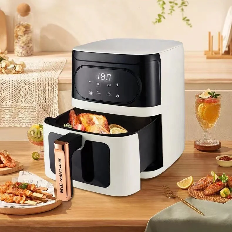 #*-New In Stock 6L Non-stick Temperature Control Deep Oven BBQ Grill Digital Display Electric Smart Air Fryer
