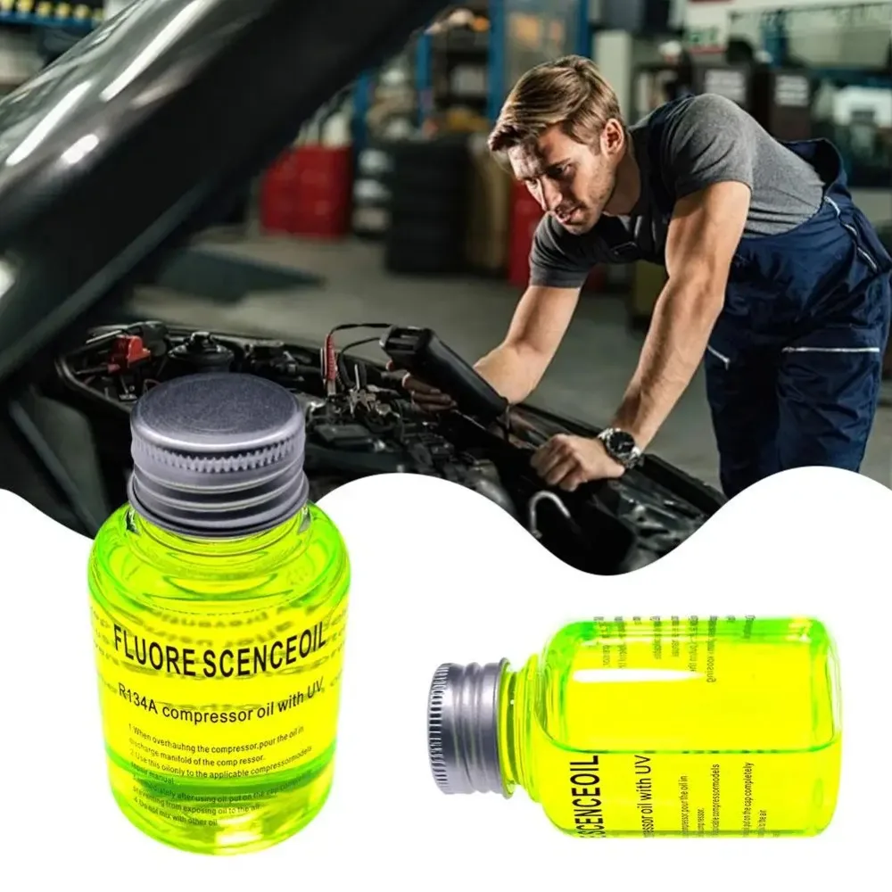 60 مللي مكيف هواء للسيارة تسرب الفلورسنت تكييف هواء السيارة إصلاح النفط ضوء خط أنابيب كشف أداة التتبع