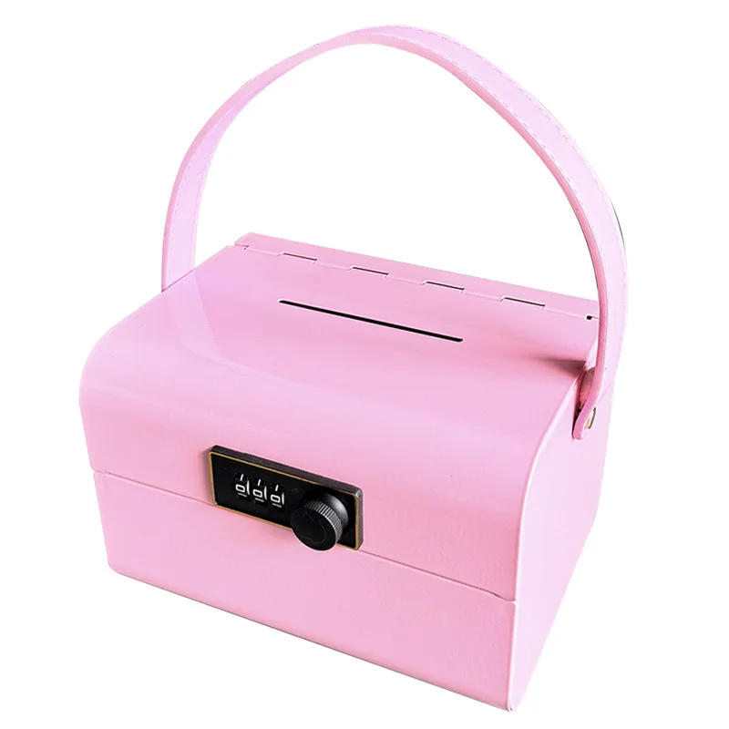 

Hand password iron box Cash box Desktop storage Iron safe can be used at will