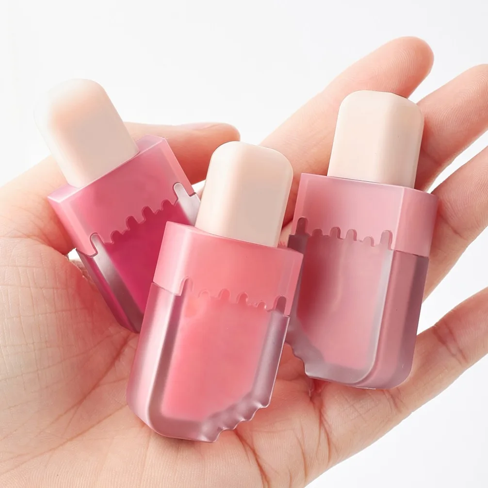 Popsicle Lip Gloss Pudding Moisturizing High Gloss Fine Glitter Lipstick Whiten Vegan Makeup Wholesale Private Label Custom Logo