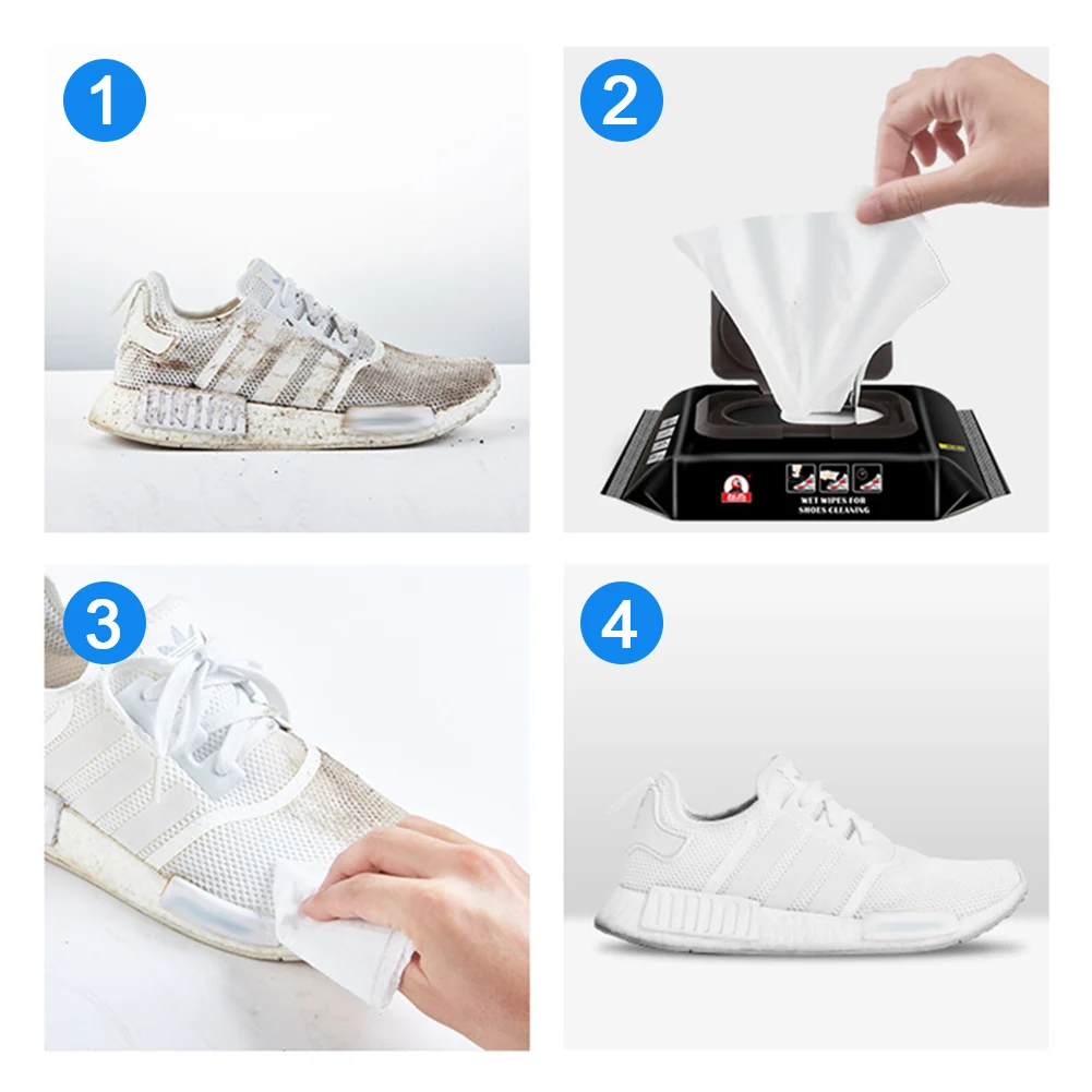 Wash Free White Shoes Cleaning Wipe Portable Shoes Dirt Removing Cloth For Canvass Shoes