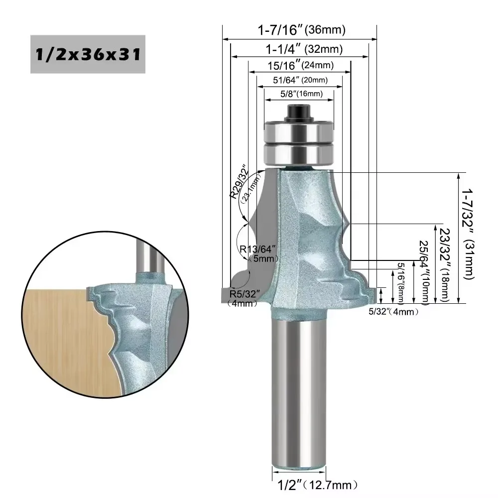 8mm 12mm 12.7mm シャンク ドア バケット ラインナイフ 木工用ラインハンドル 8ハンドル 手すり キャビネットラインハンドレール