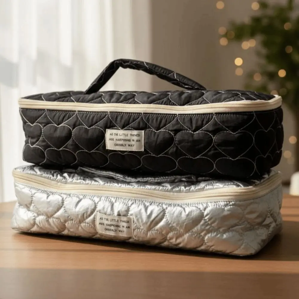 Fashion Large Capacity Hair Dryer Storage Bag Portable Travel Design Cosmetic Bag Zipper Durable Makeup Case Women