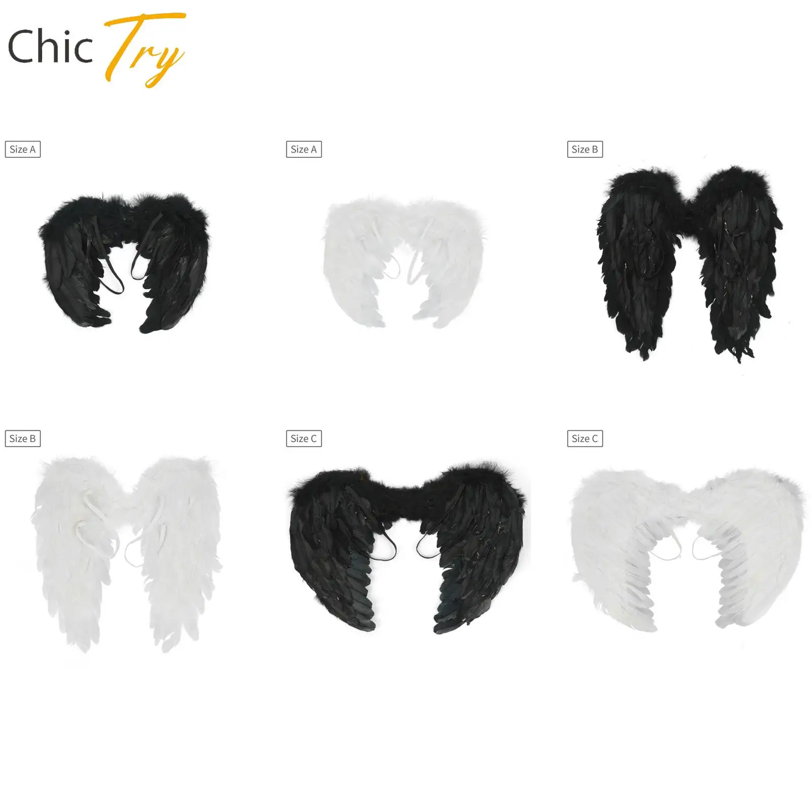 

Angel Wings White Feathers Adult Kids Angel Feather Wings Elastic Band Angel Wing for Halloween Christmas Masquerade Photo Show