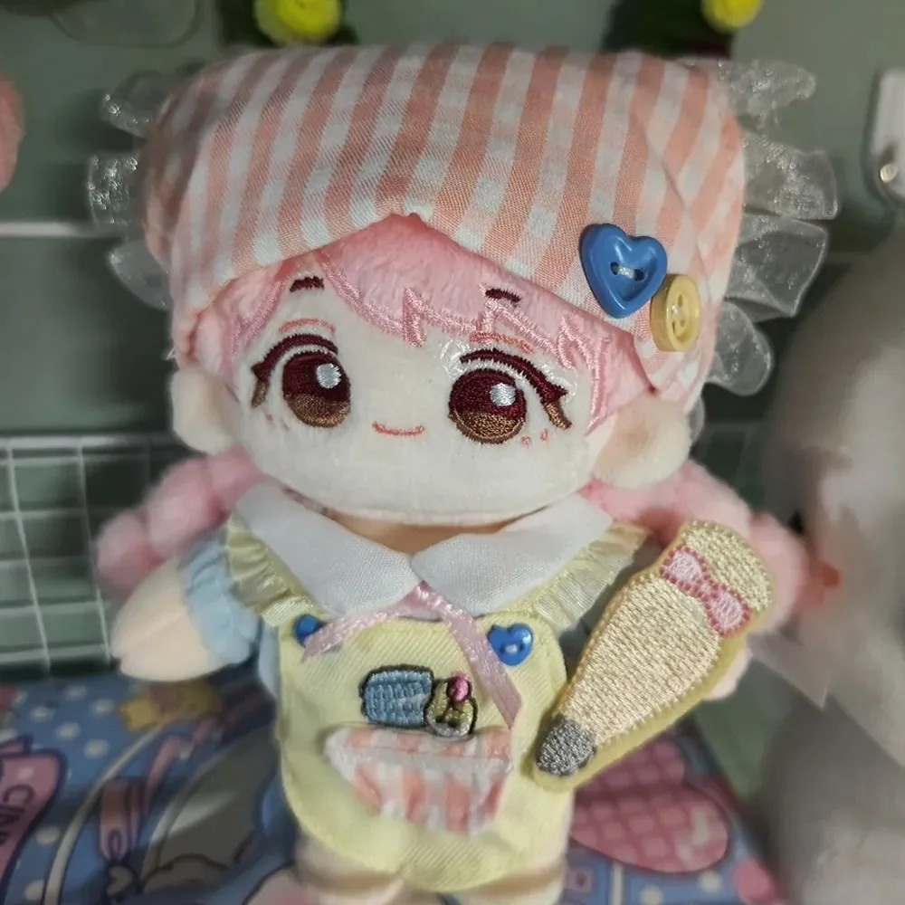 No Attributes Clothes Kitchen 10cm Cotton Clothes Apron Headscarf Clothes Outfit Lovely Suit Dress Up Set Children's Gift