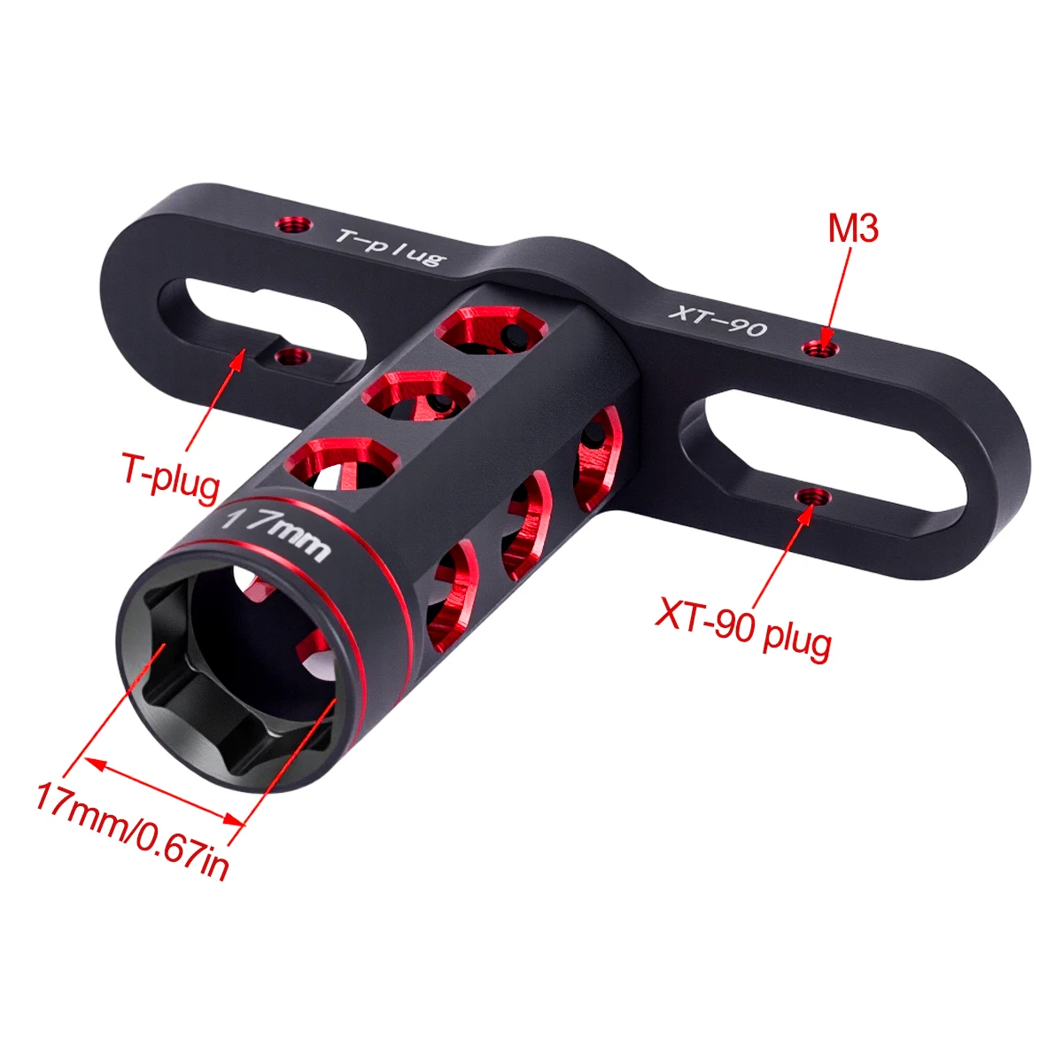 17mm Aluminum Wheel Hex Nut Wrench Installation Tool for 1/8 Off-road Rc Car Monster Truck Trax X-MAXX Summit E-REVO Arrma