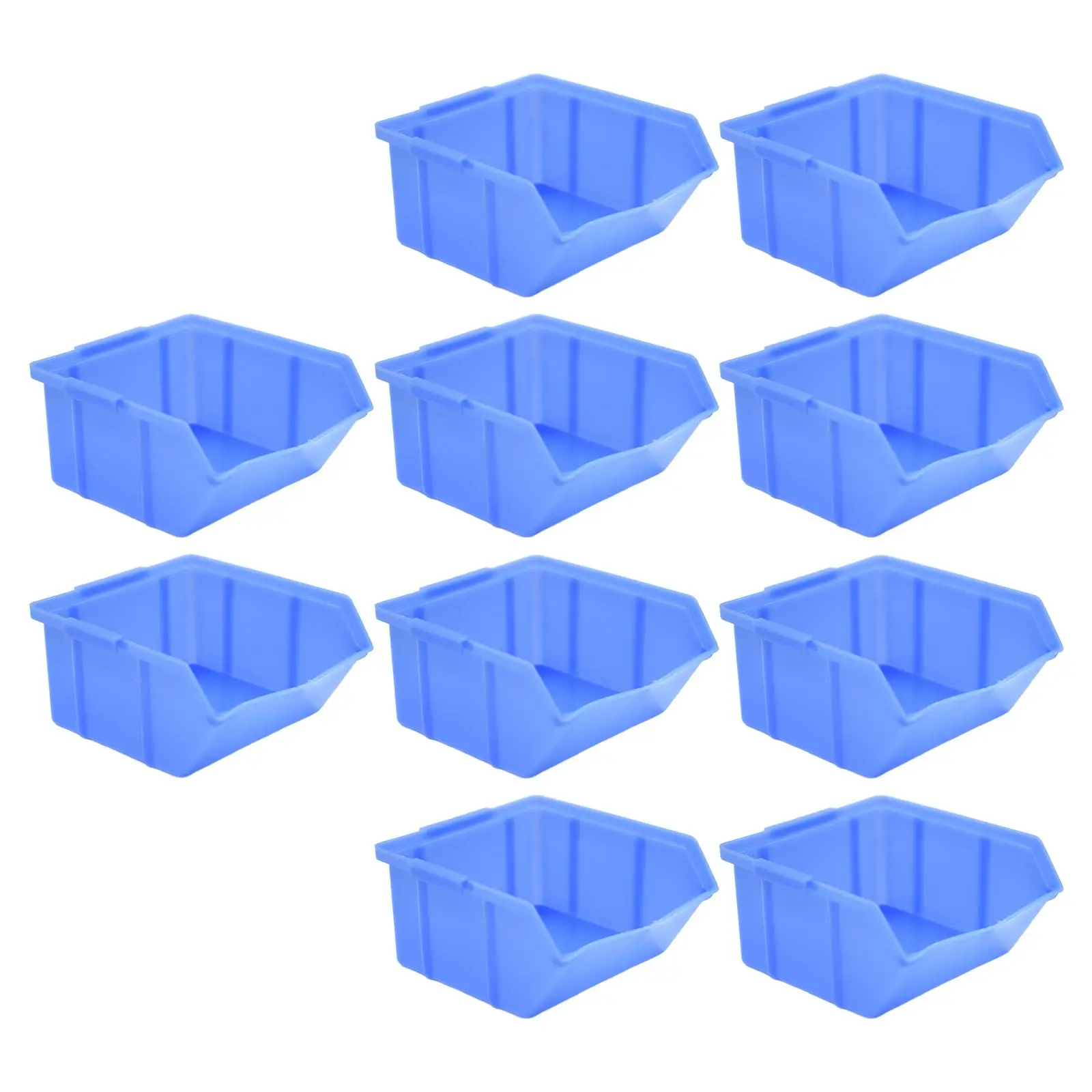 10Pcs Wall Mounted Storage Bins Nail and Screw Organizer for Shop Hobbies