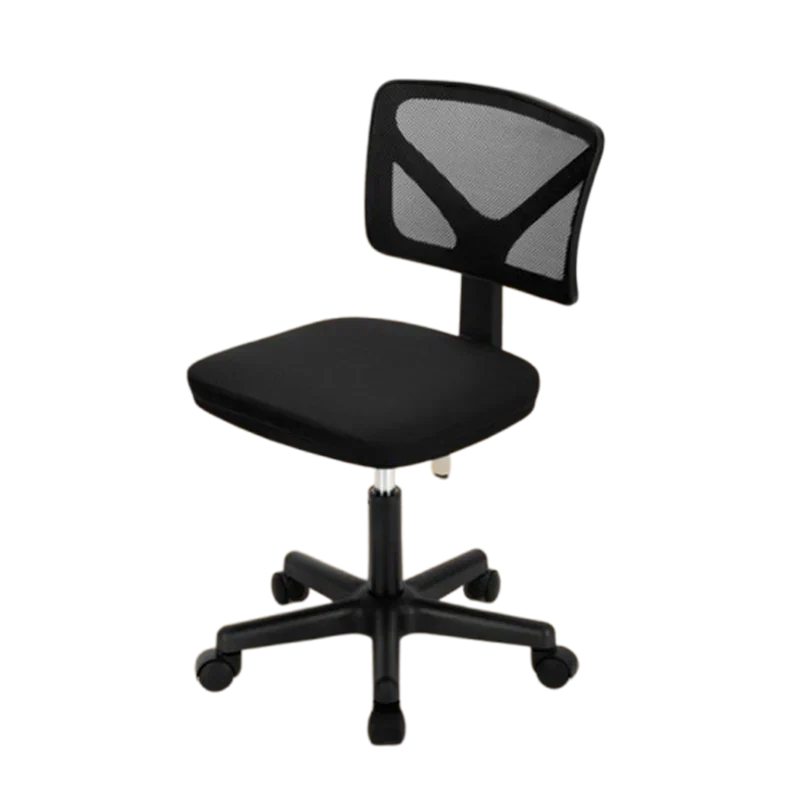 JHK Mesh With Lumbar Support Armless Office Chair Low Back With Wheels Adjustable Height 360 Rolling Swivel Computer Chair