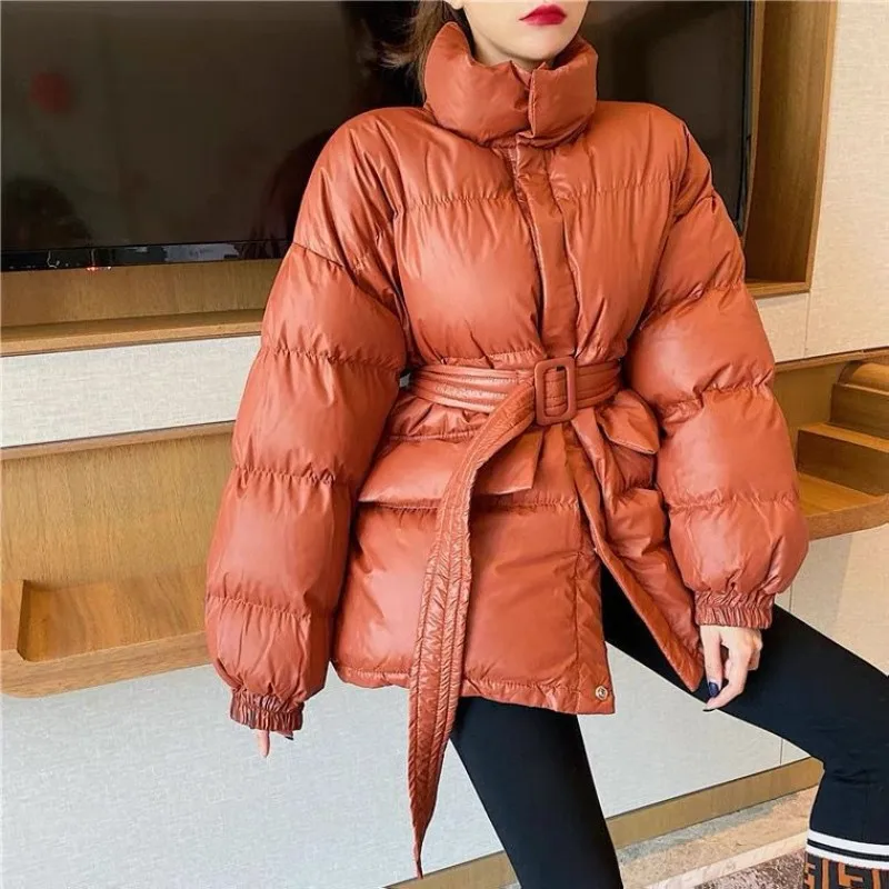 2023 Female New Lazy And Loose Style Coat Black / Khaki / Apricot / Army Green /Jacinth Stand-Up Slim Fashionable Jacket