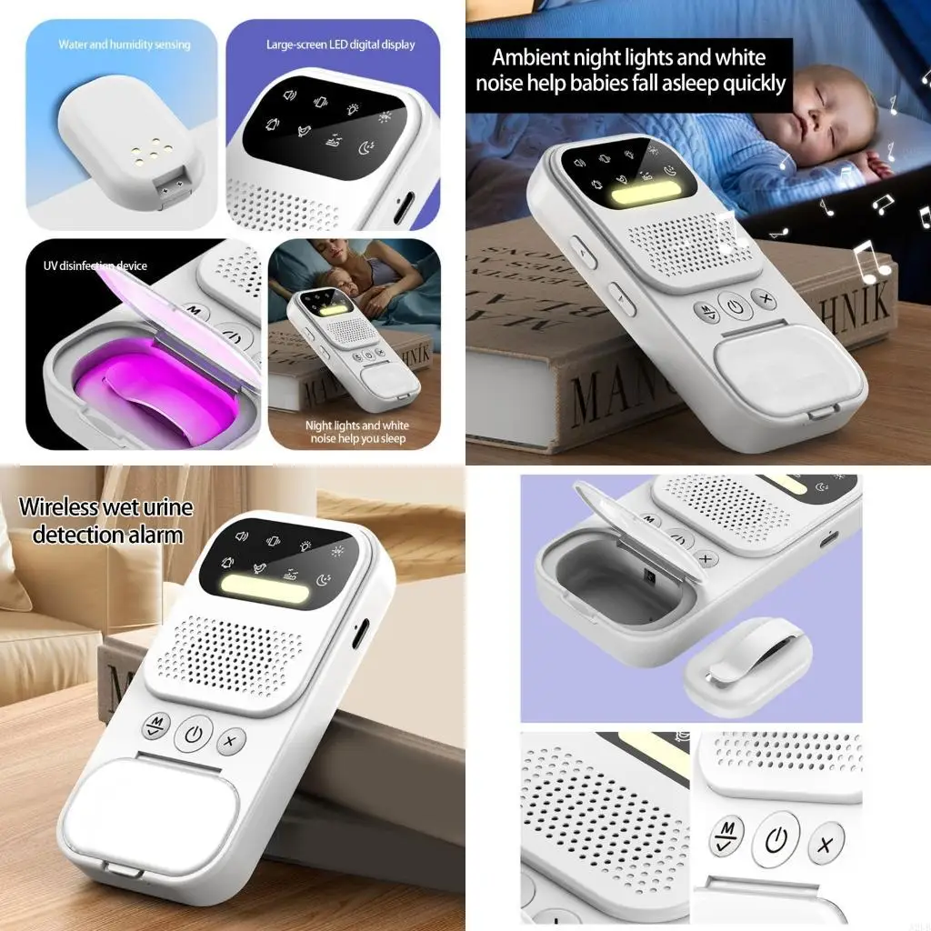 

Advanced Moisture Alert System Wireless Bedwetting Alarm for Infants Seniors Type C Charging User Friendly Design A2UB