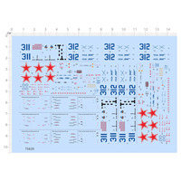 1/32 Russia MIG-29K Fulcrum 311 312 carrier-based Fighter Markings Water Slide Decal