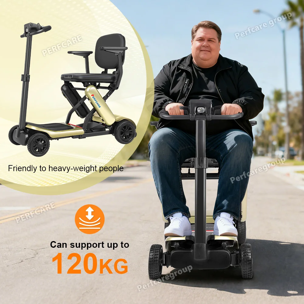 Hot Selling 120kg Strong Loading Capacity Monopattino 4 Ruote Electric Mobility Scooter Per Anziani Disabili Pieghevole Scooter