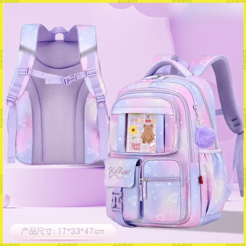 Top Quality School Backpack for Girls with Chest Buckle Kids Bookbag for Elementary School Water Resistant School Bag Mochilas