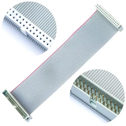 2.54mm IDC Flat Ribbon Cable , FC 34-Pin Male to Female IDE Extension Cable 30cm 1PCS (FM34-30cm-1Pcs)