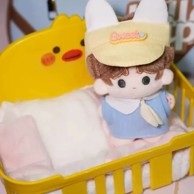 かわいい人形ベッド 10-13 センチメートルの綿人形の巣に適しています Bjd Ob11 装飾的な黄色いアヒルの人形ベッド