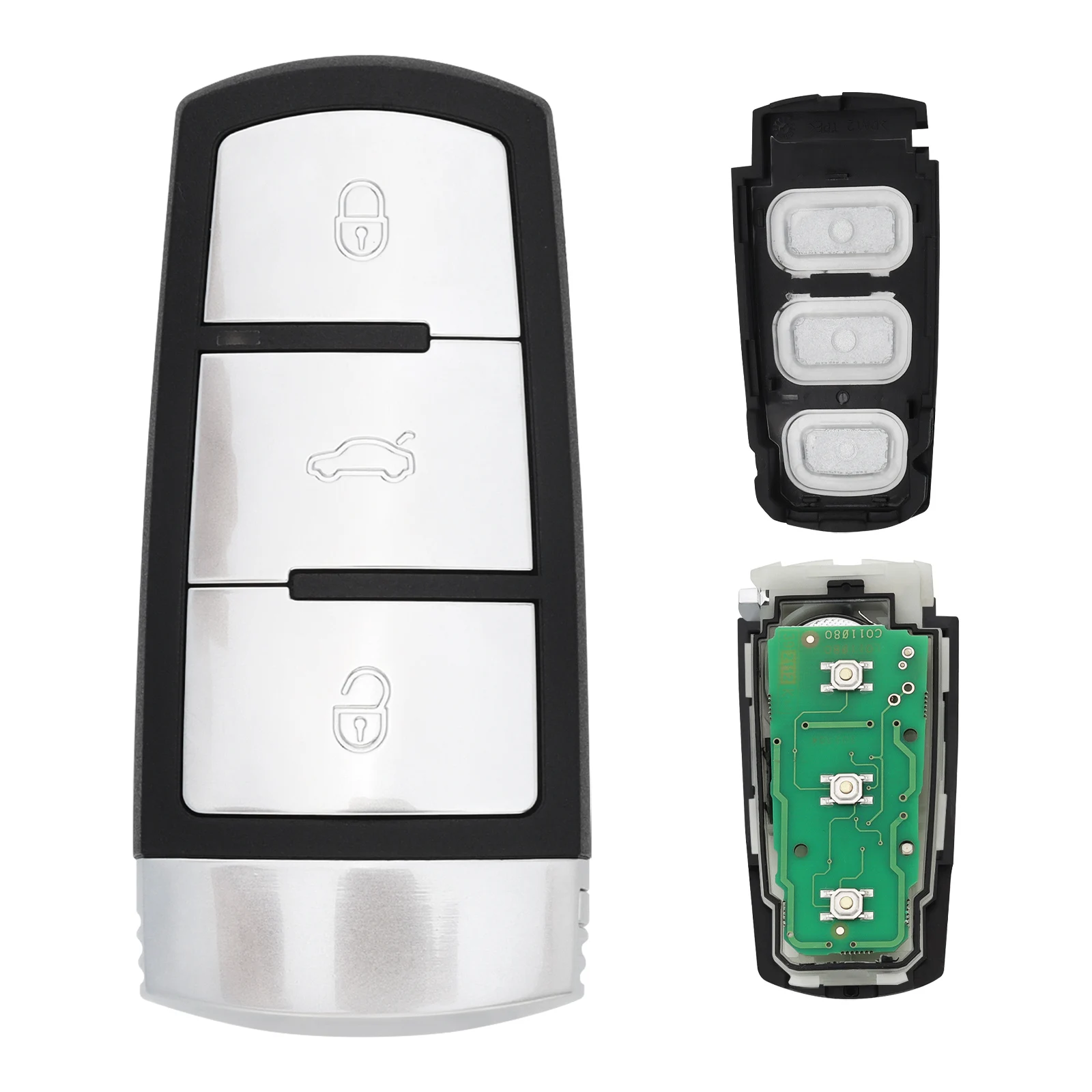 

3-кнопочный автомобильный смарт-брелок с дистанционным управлением, подходит для VW Passat Magotan CC 2006-2011 3C0959752BA 433/434 МГц, откидной чехол для ключей с чипом ID48