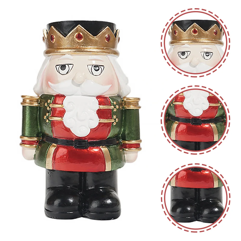 

Resin Nutcracker Stand Christmas Adornment for Festive Party Tabletop Decoration Warm Atmosphere Accessory