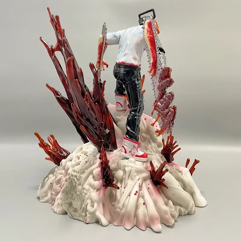 Chainsaw Man Denji Bodi Demon Slayer Scena Model Figurka 26cm Pvc Anime Ozdoba na Biurko Figurka Akcji Kolekcjonerskie Zabawki Prezenty