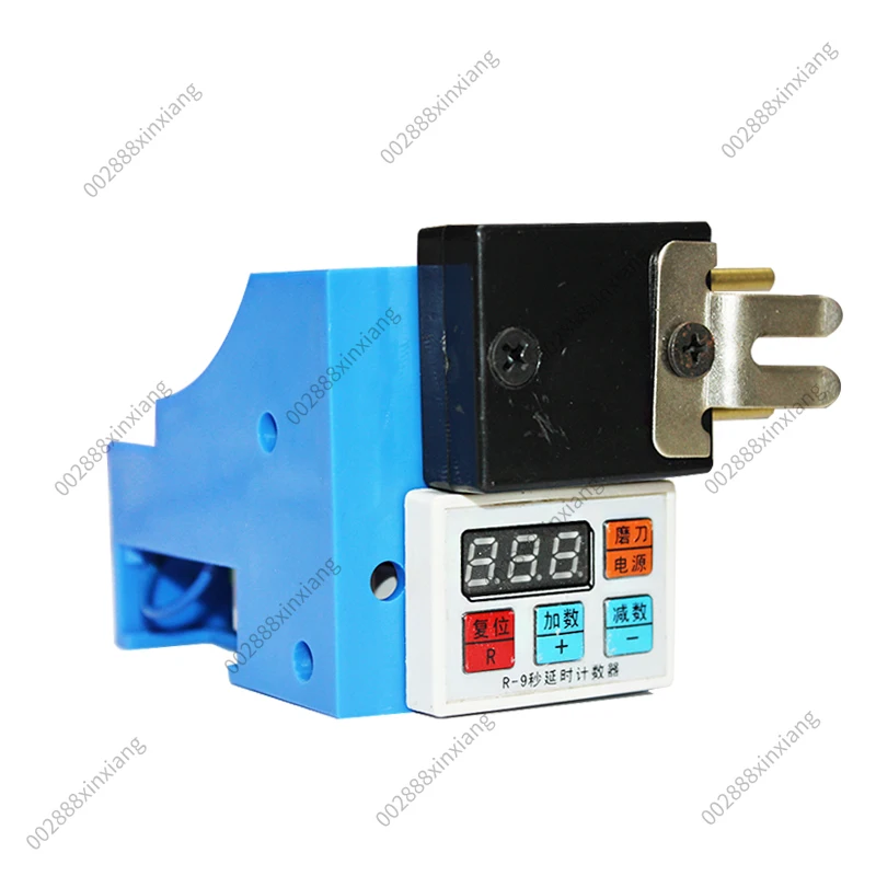Fabric Cutter Delay Counter with Sharpening Button, Thick Material Cloth Cutter, Power-off Memory Electronic Relay, Accessories