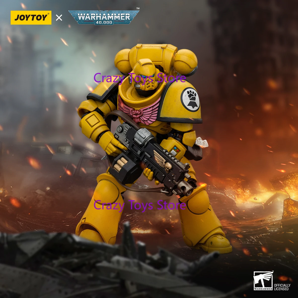 

JOYTOY Warhammer 40K 1/18 Scale Imperial Fists Intercessors 12cm Action Figure with Articulated Joints Model Toys For Collection