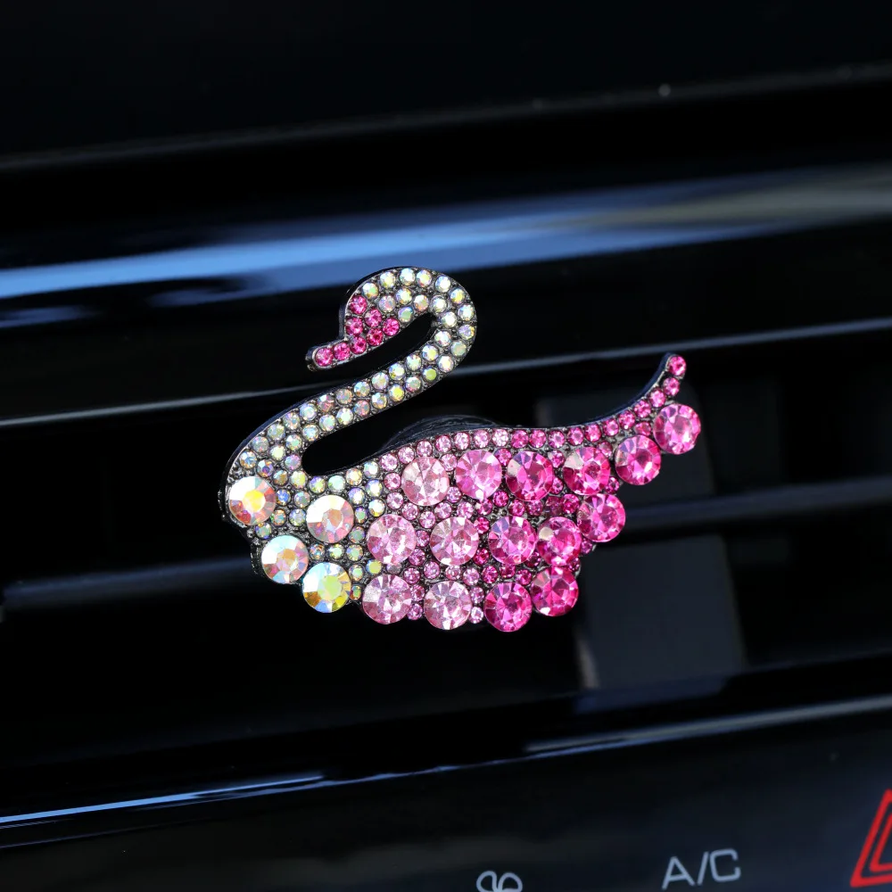 

Алмазный лебедь, автомобильное отверстие, зажимы для духов, освежитель воздуха, диффузор, кондиционер, ароматерапия, зажим для духов, украшение интерьера автомобиля