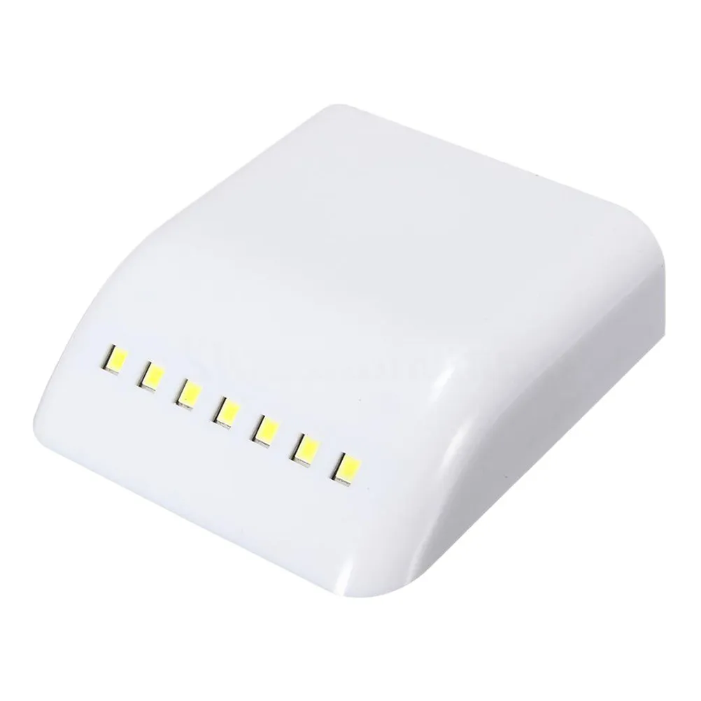 7 LED Stick-on Motion Sensor Cabinet Light Soft Eye Protection for Closet Cupboard Wardrobe Battery Powered Cabinet Light