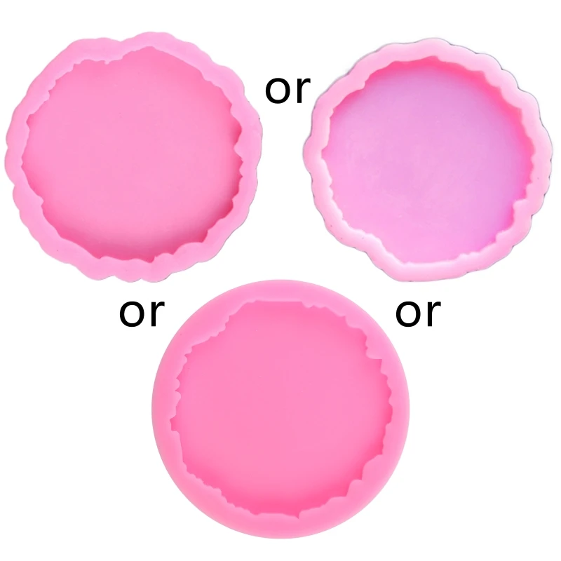 Q0KE Cup Mat Resin Molds Silicone Agate Coaster Molds for Making Resin Cup Mats Home Decoration diy Craft Art Perfect Gift