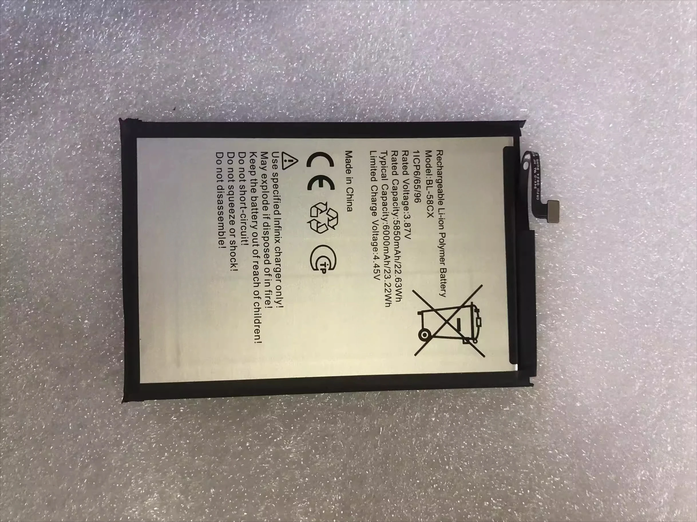 For TECNO BL-49CX/49GT/49FX/49 mobile phone battery 6000mah