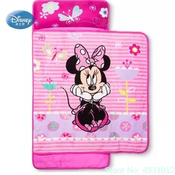 Disney-Manta de viaje todo en uno para niños y niñas, alfombrilla de almohada para la siesta, Disney, Mickey, Minnie Mouse, Frozen Princess, regalo para dormir