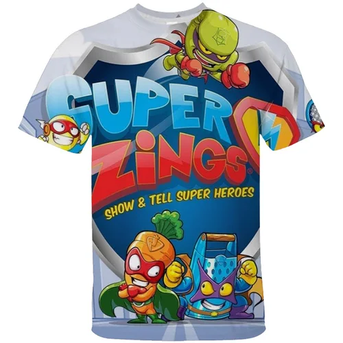 Imagen 2 del producto Camiseta con estampado 3D de Super Zing para hombre y mujer, camisa Harajuku con estampado de Anime, Cartom, informal, cuello redondo, Y2k