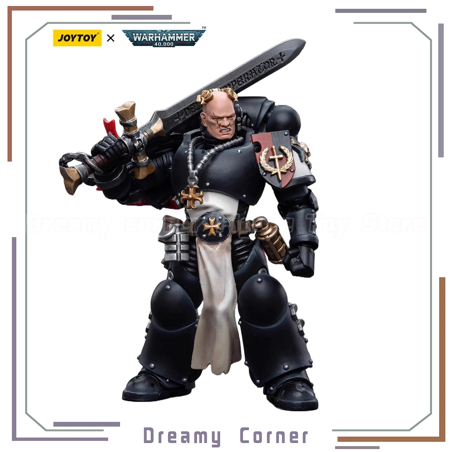 

【In Stock】JOYTOY Warhammer 40K Black Templars Emperor's Champion"Bayard's Revenge" 1/18 Action Figure