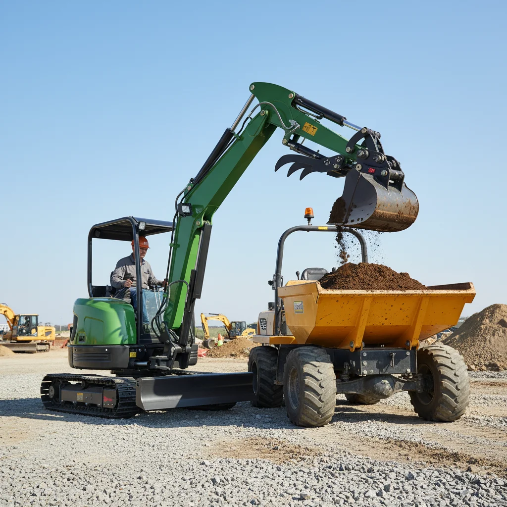 

Best Seller 3 Ton Small Excavator Kubota Motor Crawler Digger - Free Shipping for Construction Equipment