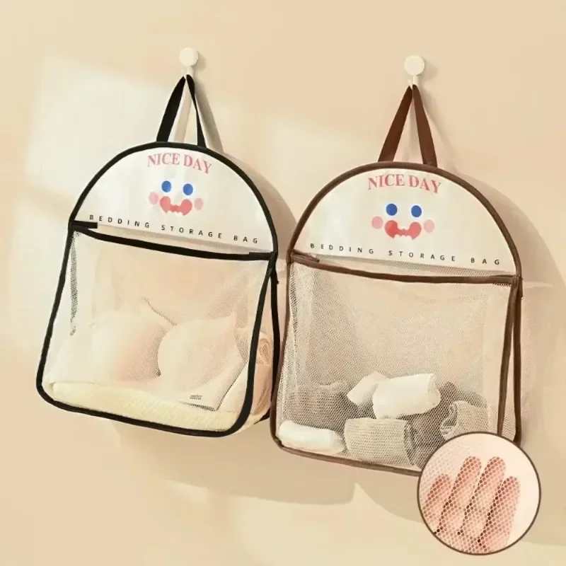 

Underwear Storage Purse Wall Hanging Breathable Mesh Bag Socks Storage Bag Wardrobe Organizer Toy Doll Storage Bag with Hook