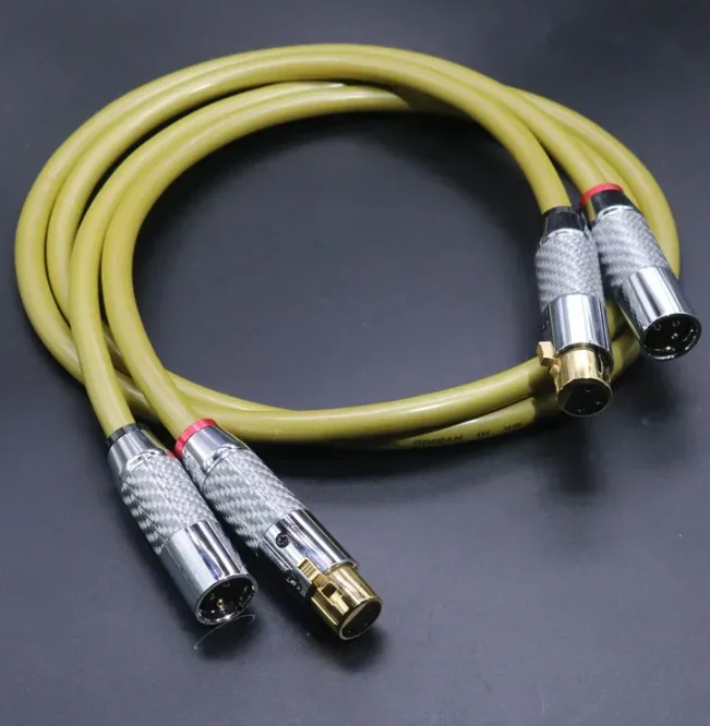 CARDOne pair Original Van den Hul XLR cable M.C D102MKIII silver copper hybrid Hi-end carbon fiber Gold Plated Balanced lineS A