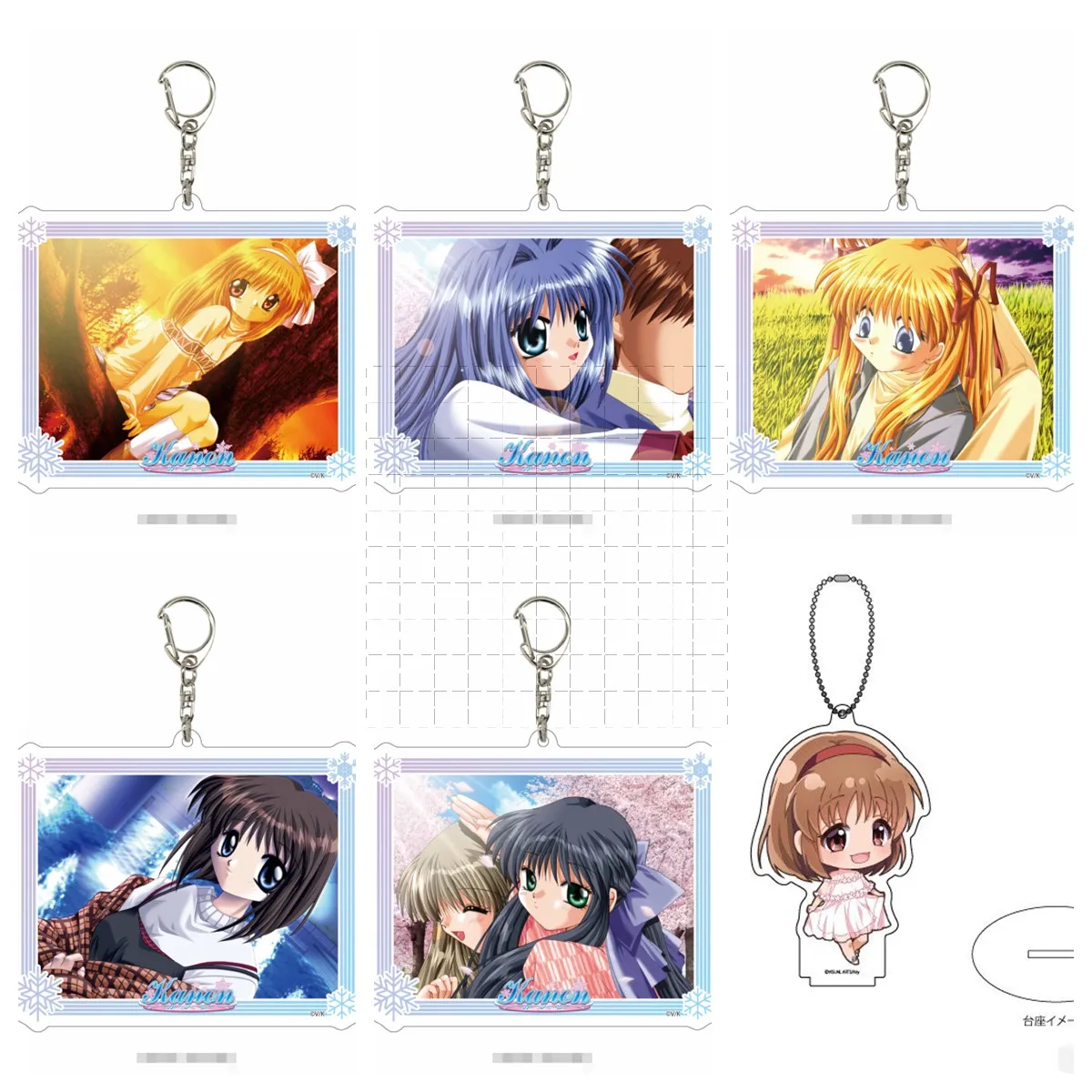 Jeu Sawatari Makoto Kawasumi Mai Tsukimiya Ayu Minase Nayuki, support en acrylique, poupée, porte-clés Anime, modèle Cosplay, jouet cadeau