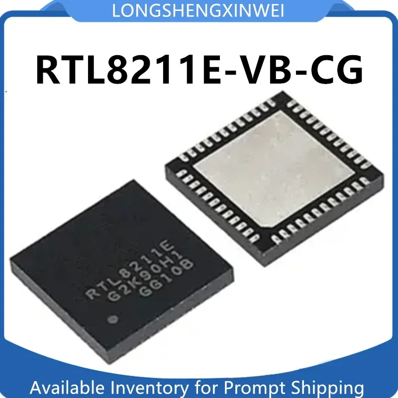 1PCS New RTL8211E-VB-CG RTL8211E QFN-48 Original Ethernet Controller Chip IC