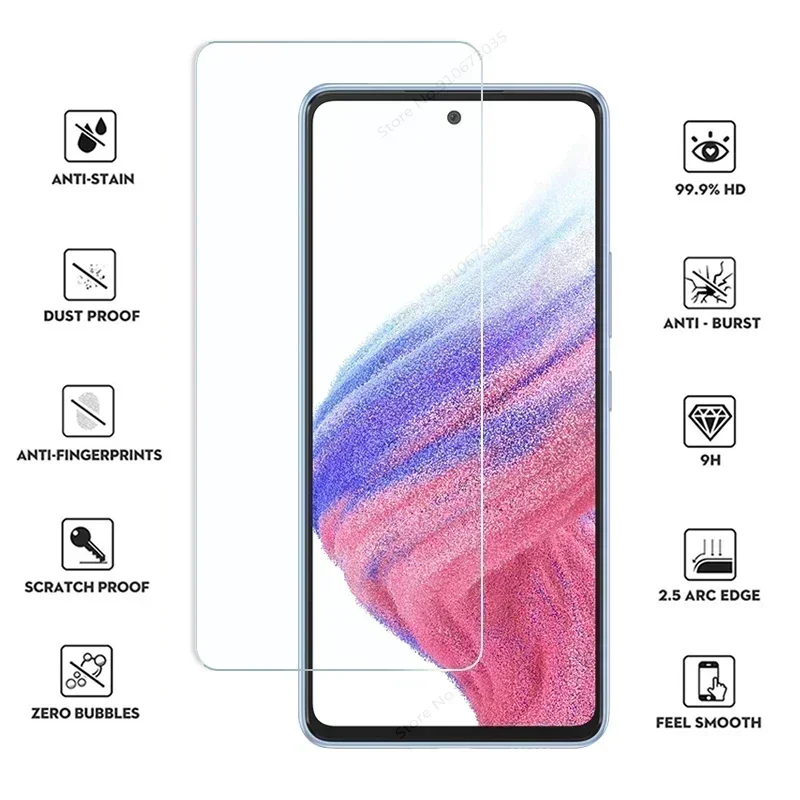 4 IN 1 HD Glass For Samsung Galaxy A53 A54 A55 5G A33 A73 A31 A51 A23 A24 A12 A32 A52 A13 A15 A25 A35 Screen Lens Protector Film
